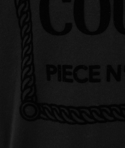 Shop Versace Jeans Couture Logo-flocked Crewneck T-shirt