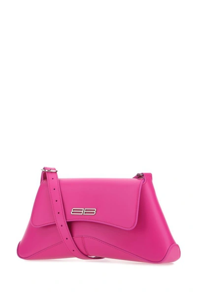 Shop Balenciaga Woman Fuchsia Leather Medium Xx Flap Crossbody Bag In Pink