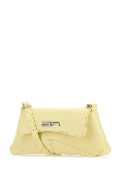Shop Balenciaga Woman Pastel Pink Leather Small Xx Flap Crossbody Bag In Yellow