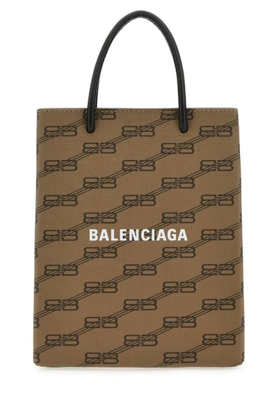 Shop Balenciaga Woman Printed Canvas Phone Case In Multicolor