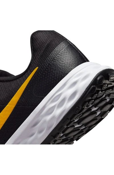 Shop Nike Revolution 6 Next Nature Road Running Shoe In Black/ University Gold/ Silver