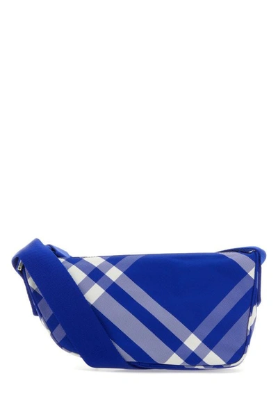 Burberry Shield Check Faux Leather Crossbody Bag In Multicolor