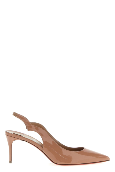 Shop Christian Louboutin Women 'hot Chick' Slingbacks In Cream