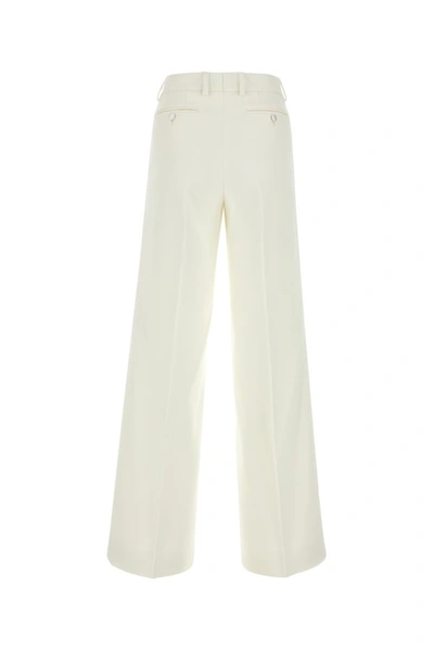 Shop Dolce & Gabbana Woman White Crepe Pant