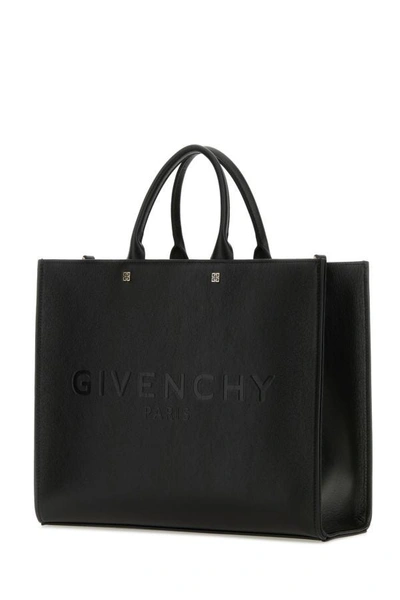 Shop Givenchy Woman Black Leather Medium G-tote Handbag
