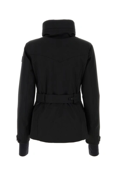 Shop Moncler Grenoble Woman Black Stretch Nylon Hainet Jacket