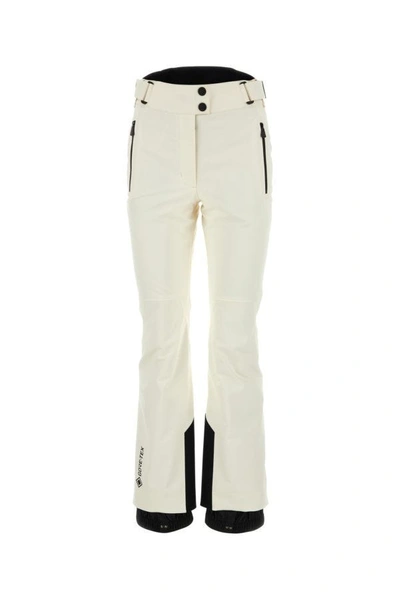 Shop Moncler Grenoble Woman Ivory Polyester Ski Pant In White