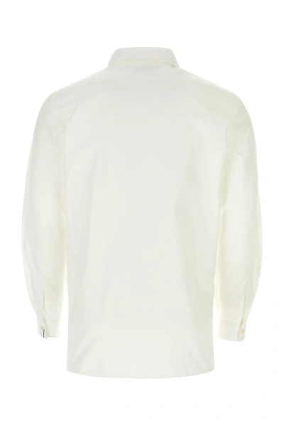 Shop Saint Laurent Man White Cotton Shirt