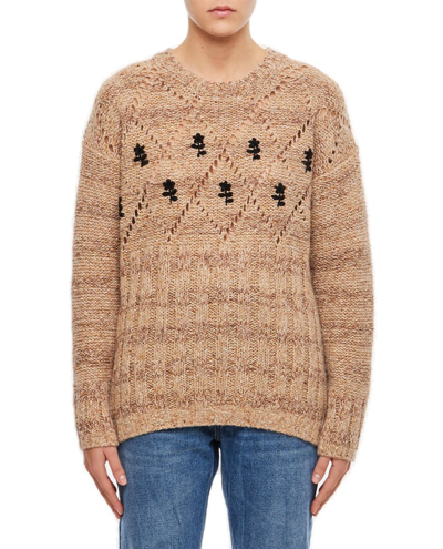 Shop Cormio Antonio Floral Embroidered Sweater In Beige