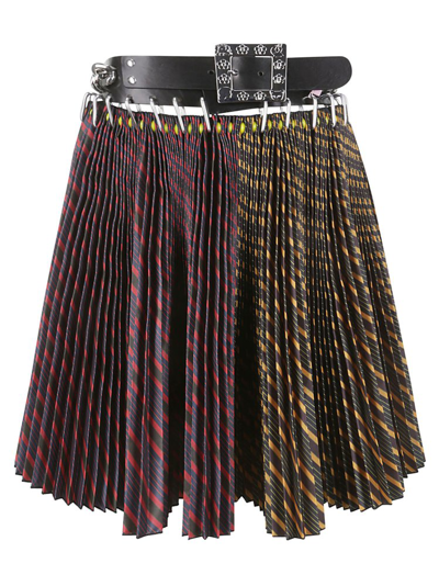 Shop Chopova Lowena Carabiner Panelled Mini Skirt In Multi