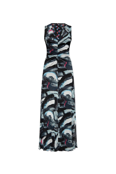 Shop Diane Von Furstenberg Solveigh Reversible Mesh Dress In Multi