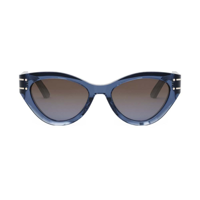 Shop Dior Eyewear Signature B7i Butterfly Sunglasses In Blue