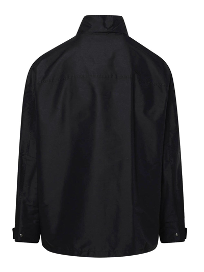 Shop Burberry Logo Embroidery Jacket In Black