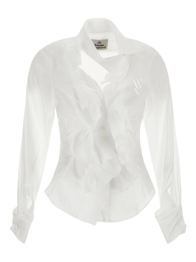 Shop Vivienne Westwood Wizard Frill Shirt In White