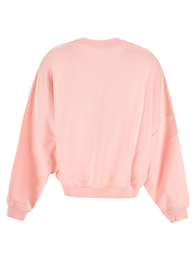 Shop Marni Cotton Logo Sweatshirt In Pink