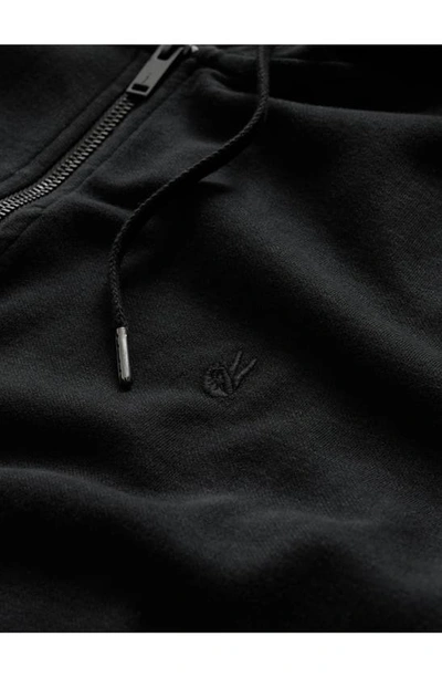 John Varvatos Cotton Blend Hoodie In Black