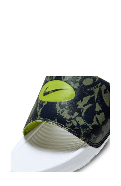 Shop Nike Victori One Sport Slide In Medium Olive/ Green/ Black