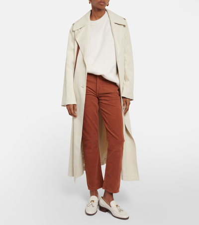 Agolde Riley High Rise Ankle Straight Jeans In Saddle In Brown