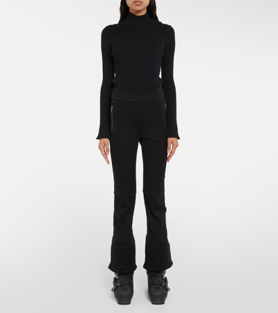 Shop Yves Salomon Softshell Ski Pants In Black