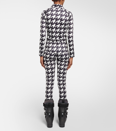 Shop Perfect Moment Houndstooth Half-zip Top In Multicoloured