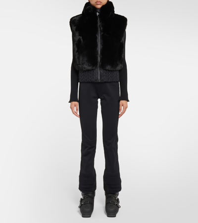 Shop Goldbergh Sophia Faux Fur Vest In Black