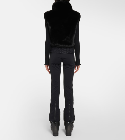 Shop Goldbergh Sophia Faux Fur Vest In Black