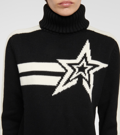 Shop Perfect Moment Claudia Wool Turtleneck Sweater In Black