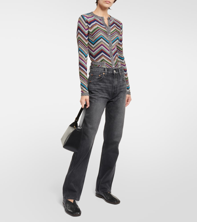 Re/done 90s Loose Fit High Waist Jeans In Black