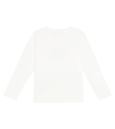 Bonpoint Tadda Printed Cotton Jersey Top In Neutrals