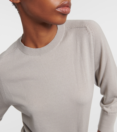 Loro Piana Piuma Cashmere Sweater In Neutrals