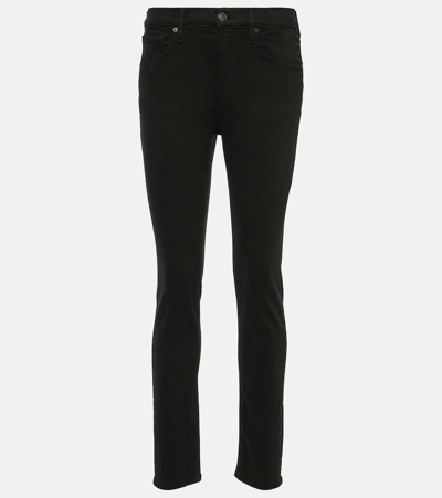 Shop Citizens Of Humanity Sloane High-rise Skinny Jeans In Black