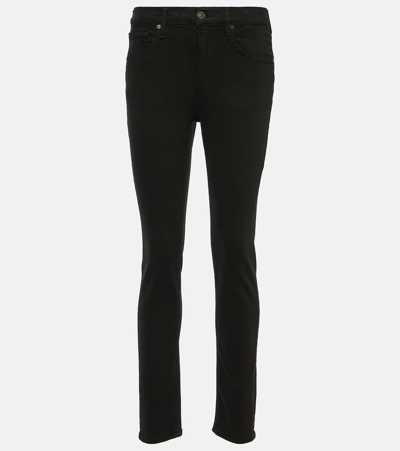 Citizen Of Humanity Bodycon Skinny Jean In Plush Black In Black