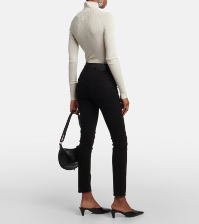 Citizen Of Humanity Bodycon Skinny Jean In Plush Black In Black