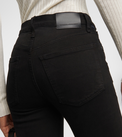 Citizen Of Humanity Bodycon Skinny Jean In Plush Black In Black