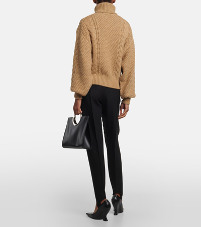 Shop Loro Piana Erdenet Cashmere And Mohair Turtleneck Sweater In Brown