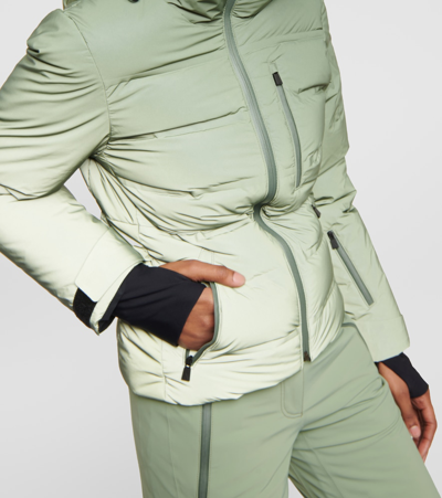 Shop Aztech Mountain Nuke Suit Down Ski Jacket In Green