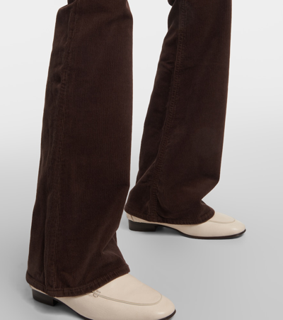 Citizens Of Humanity Isola Flare Corduroy Pants In Dark Brown In Brown