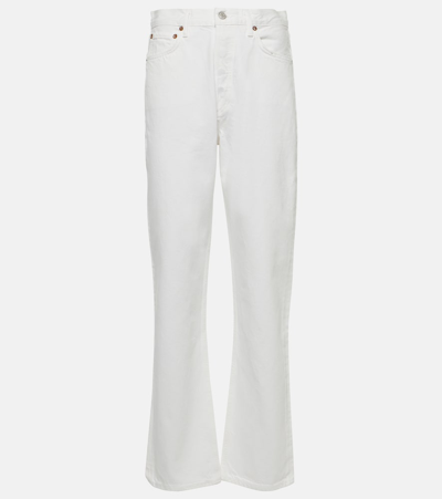 Shop Agolde 90's Pinch Waist Straight Jeans In White