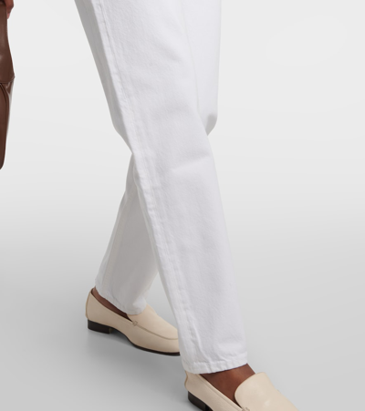 Agolde 90s Crop Mid Rise Loose Straight Jean In Element In White