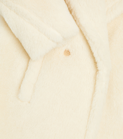 Shop Max Mara Teddy Bear Icon Camel Hair And Silk Coat In White