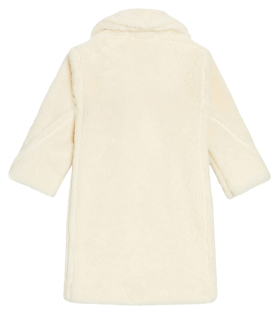 Shop Max Mara Teddy Bear Icon Camel Hair And Silk Coat In White