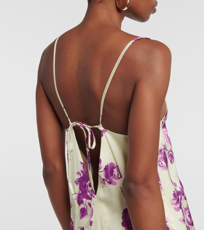 Jil Sander Printed Georgette Maxi Slip Dress In Multicoloured