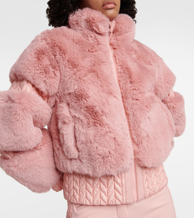 Shop Goldbergh Furry Ski Jacket In Pink