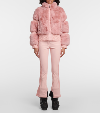 Shop Goldbergh Furry Ski Jacket In Pink