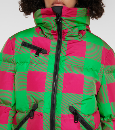 Shop Goldbergh Cabin Checked Ski Jacket In Multicoloured