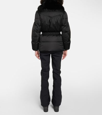 Fusalp Fur-trim Vela Puffer Jacket In Black