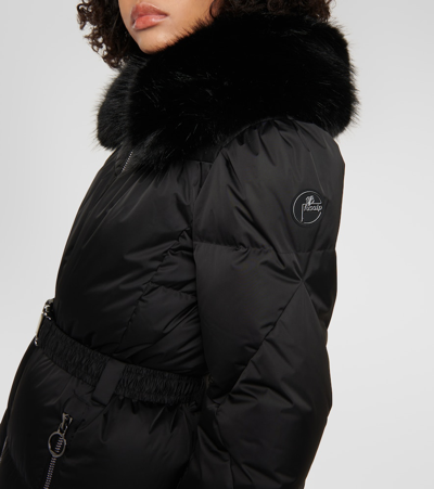 Fusalp Fur-trim Vela Puffer Jacket In Black