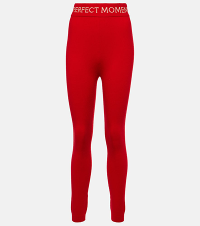 Shop Perfect Moment Bb Wool Leggings In Red