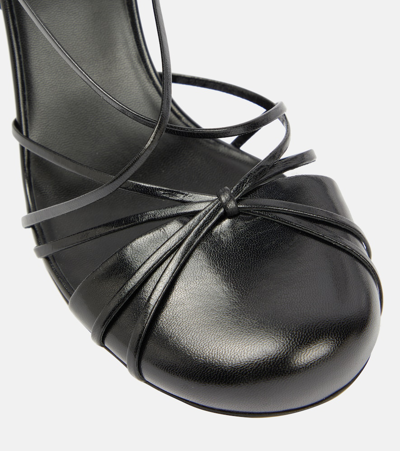 The Row 90mm Joan Suede Sandals In Black