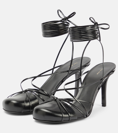 Shop The Row Joan Leather Sandals In Black